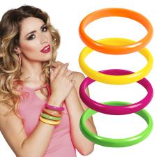 Accessoires:Armbänder Rave, neonfarbig:
80er Jahre Disco Accessoires:4 Stück, bunt 